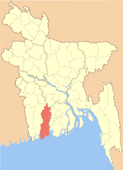 বাংলাদেশে বাগেরহাট জেলার অবস্থান (Source: bn.wikipedia.org)