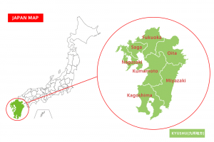 নয়টি অঙ্গ রাজ্য নিয়ে গঠিত জাপানের কিউশু অঞ্চল